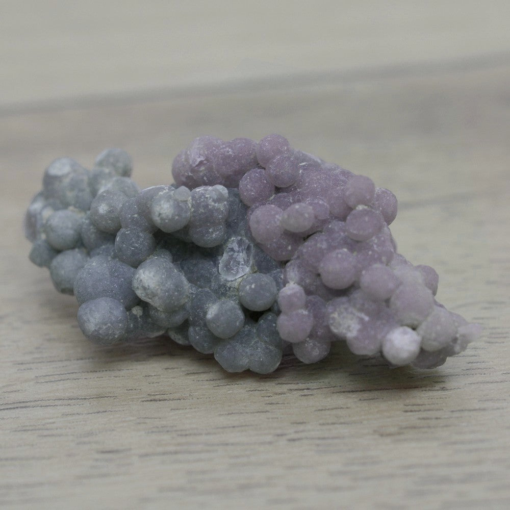 Calcédoine botryoïde bicolore verte et violette de 15g