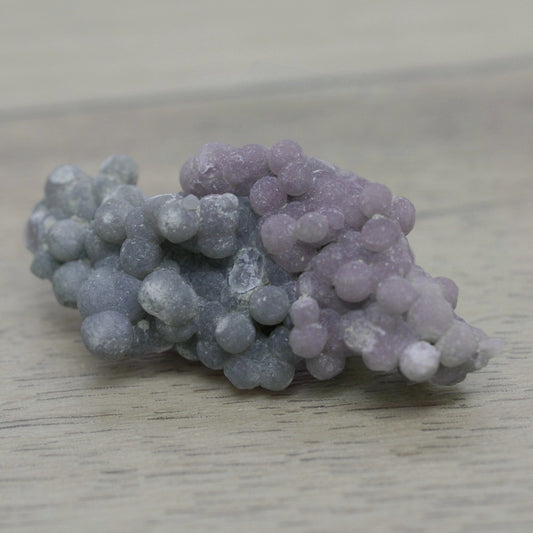 Calcédoine botryoïde bicolore verte et violette de 15g