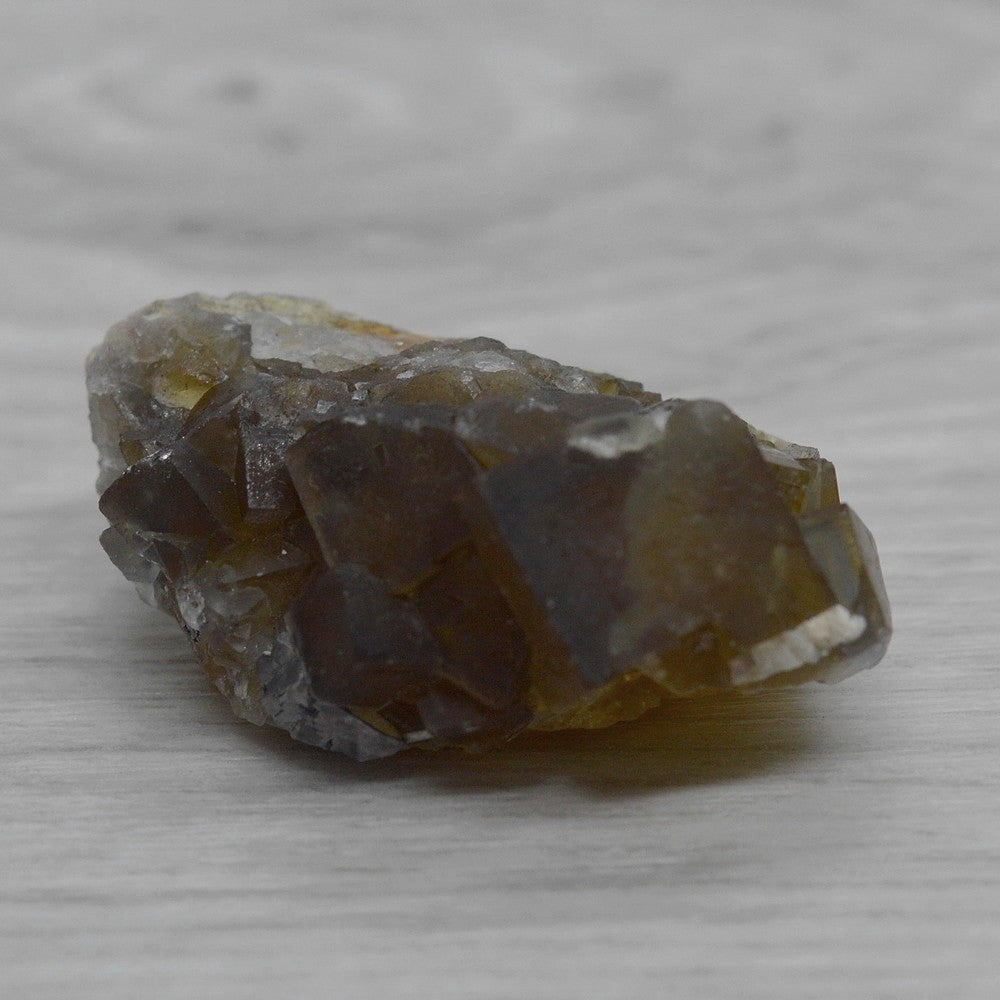 Cubes de 1,4cm jaune olive zonés de fluorite 34g