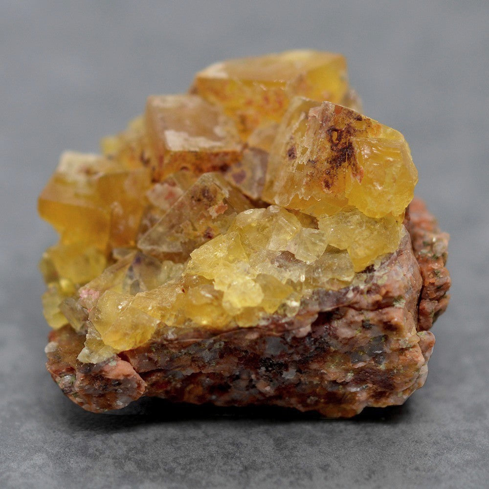 Fluorine jaune orange maclée du Maroc 204g