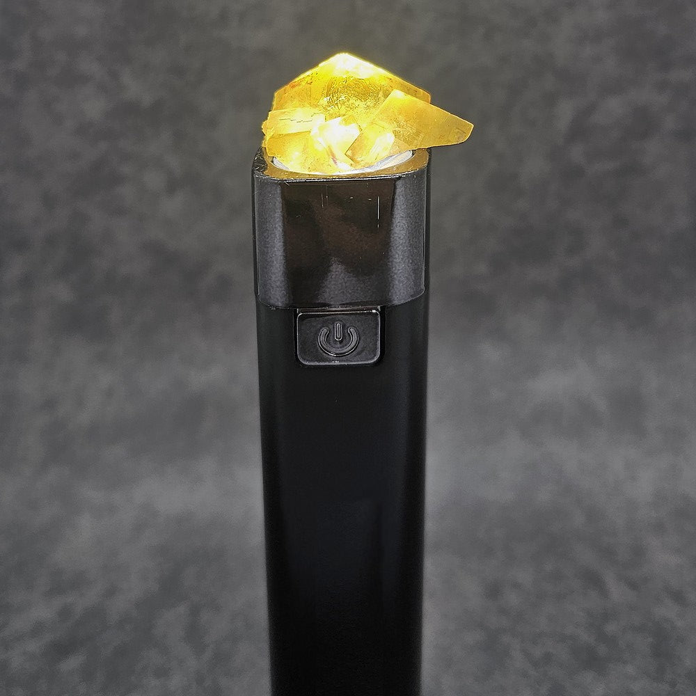 Fluorine jaune orange transparente 12g sous lampe